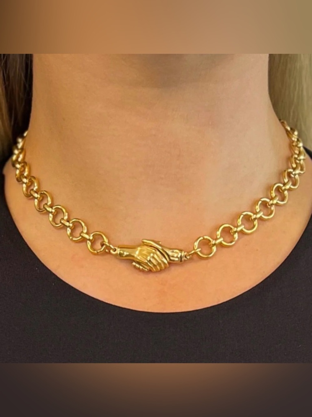 Hands of Friendship Choker Necklace - Picture 7 of 8